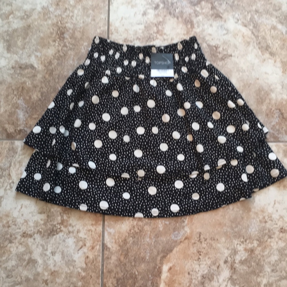 Polka dot Top Shop mini skirt